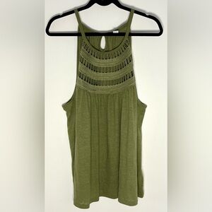 NWOT XXL Tall Old Navy Crochet Green Camisole